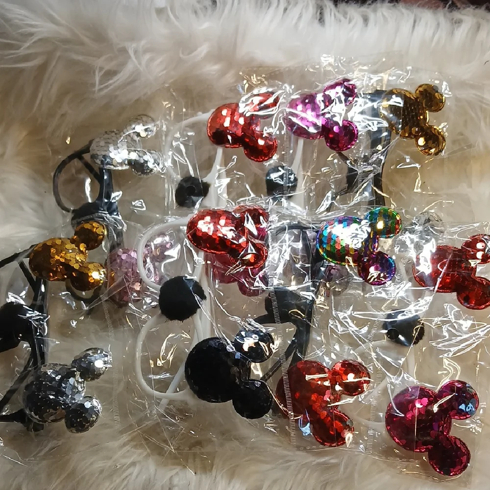 Sparkly Mouse Ears Kids glasses - Red, Gold, Silver, Pink Set 8
